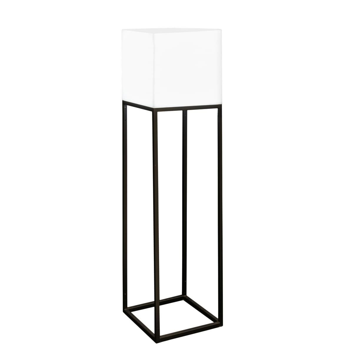 Golvlampa Block Vit Grå E27 38 x 38 x 155 cm